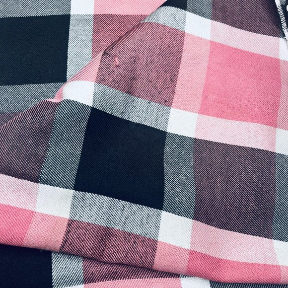 NWT Handmade Scarf by Sana – Pink & Black Check Design - Picture 3 of 11